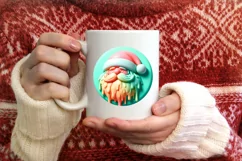 Colorful Pastel Santa PNG Product Image 4