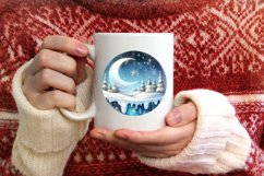 Festive Magic Winter Scene PNG Product Image 1