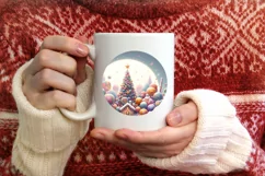 Christmas Scene Molten Candy Sublimation PNG Product Image 1