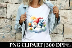 Easter Bunny Gnome Clipart |T-shirt, Mug PNG Product Image 4