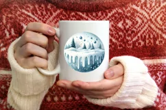 3D Seasonal Joy Winter Scene PNG Product Image 1