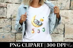Easter Bunny Clipart |T-shirt, Mug PNG Product Image 4