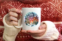 Baby It's Cold Outside Christmas Round Ornament Product Image 3