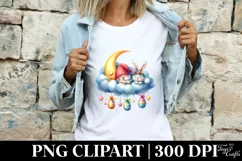 Easter Bunny Clipart |T-shirt, Mug PNG Product Image 4