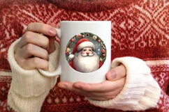 Watercolor Santa Winter Ornament Product Image 1