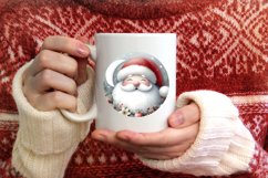 Santa Christmas Watercolor Clipart PNG Product Image 4