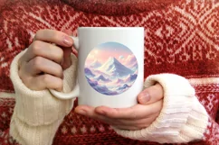 Pastell Molten Candy Winter Scene PNG Product Image 3