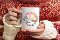Molten Candy Christmass Scene Sublimation PNG Product Image 3