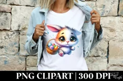 Easter Bunny Clipart |T-shirt, Mug PNG Product Image 3