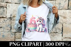 6 Years Unicorn , Clipart |T-shirt, Mug, Tumbler Product Image 4