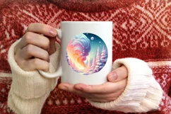 Pastell Molten Candy Winter Scene PNG Product Image 1