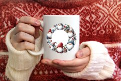 Winter Gnomes Round Ornament Sublimation PNG Product Image 1