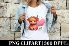 Cute Highland Cow Spring Love Flowers |T-shirt, Mug, Tumbler Product Image 3