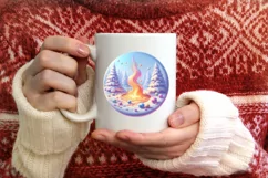 Winter Molten Candy Scene Sublimation PNG Product Image 3