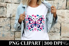 Valentines Floral Heart Butterfly , Clipart |T-shirt, Mug Product Image 4