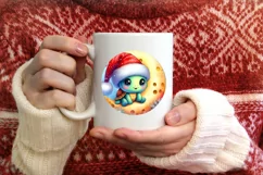 Baby Turtle Round Ornament Sublimation PNG Product Image 1