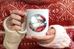 Santa Christmas Ornament Sublimation PNG Product Image 1