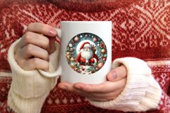 Santa Christmas Ornament Sublimation PNG Product Image 1