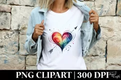 Valentines Floral Heart , Clipart |T-shirt, Mug, Tumbler Product Image 4