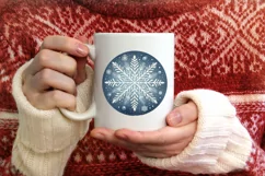 Snow Flake Christmas Ornament Sublimation PNG Product Image 4