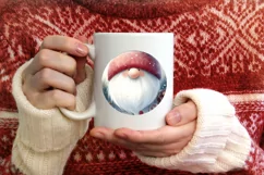 Gnome Christmas Ornament Sublimation PNG Product Image 3