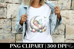Easter Fairy Sleeping Clipart |T-shirt, Mug PNG Product Image 4