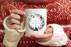 Winter Scene Merry Hearts Sublimation PNG Product Image 4