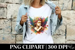 Cupid Angel Of Love Gesture Watercolor Florals Clipart Product Image 3