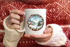 Watercolor Molten Candy Christmas Sticker Sublimation PNG Product Image 3