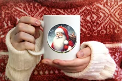 Santa Christmas Sticker Sublimation PNG Product Image 3