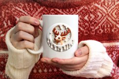 Round 3D Christmas Deer Product Image 4