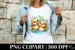 Ducklings in a Pond |T-shirt, Mug PNG Product Image 4
