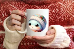 a Cute Pastel Baby Turtle Winter Sublimation PNG Product Image 1