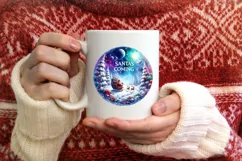 Santa's Coming Winter Scene Sublimation PNG Product Image 4