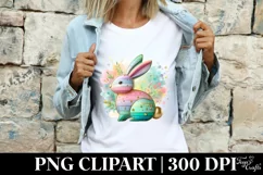 3d Golden Luxury Easter Bunny Clipart with Flowers Product Image 4