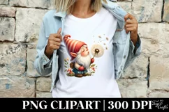 Gnome Blowing Dandelion Clipart |T-shirt, Mug, Tumbler Product Image 4