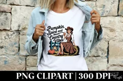 Pumpkin Spice and Country Vibes PNG Product Image 8