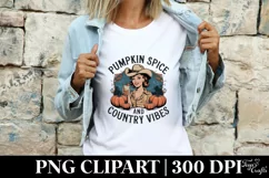 Pumpkin Spice and Country Vibes PNG Product Image 5