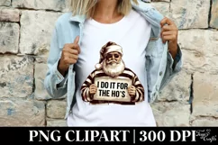Santa I Do it For the Ho's Clipart |Tshirt Design Product Image 8