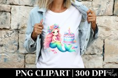 Mermaid Cake , Clipart |T-shirt, Mug, Tumbler Product Image 4