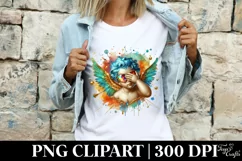 Cupid Angel Of Love Gesture Watercolor Florals Clipart Product Image 1