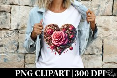 Valentines Rose Heart , Clipart |T-shirt, Mug, Tumbler Product Image 4