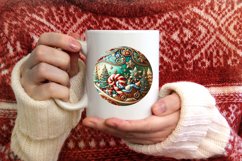 Christmas Round Cute Ornament Sublimation Product Image 3