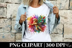 Cupid Angel Of Love Golden Watercolor Clipart Product Image 4