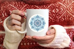 Snow Flake Christmas Round Cute Ornament Sublimation Product Image 3