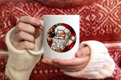 Stained Glass Christmas Round Ornament Sublimation Product Image 3