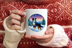 Stained Glass Christmas Round Ornament Sublimation Product Image 3