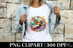 Cupid Angel Of Love Gesture Watercolor Florals Clipart Product Image 4