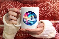 Round Christmas Ornament Sublimation|Clipart Product Image 3