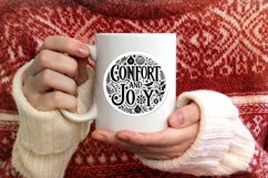 Season of Joy Round Christmas Ornament Sublimation PNG Product Image 4